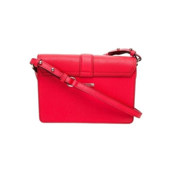 Rebecca Minkoff Red Saffiano Hudson Moto Mini Crossbody NWT Dust Bag - Picture 3 of 5